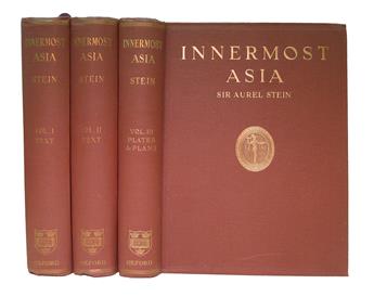 STEIN, MARC AUREL, Sir.  Innermost Asia: Detailed Report of Explorations in Central Asia [etc.].  Vols. 1-3 (of 4).  1928